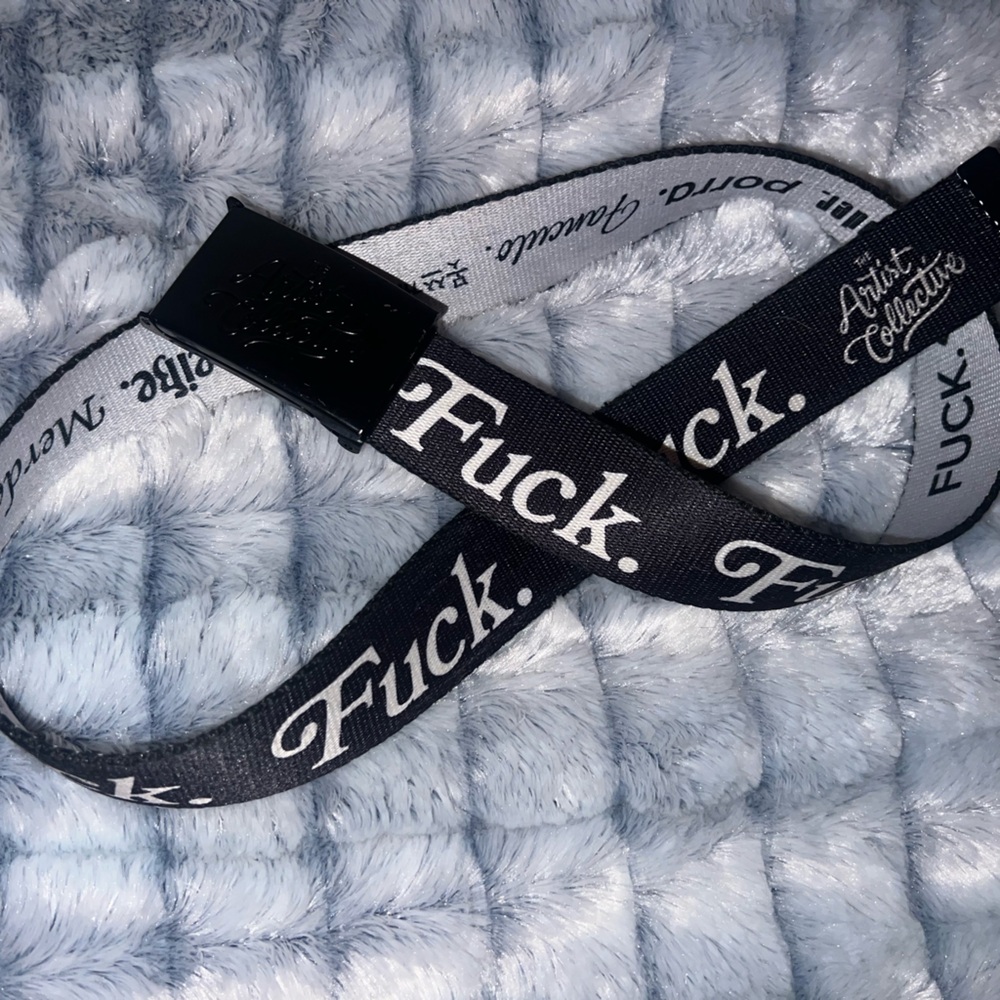 Artist collective belt reversible belt with buckle